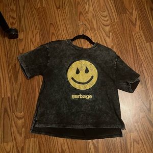 Black milk garbage band tee top